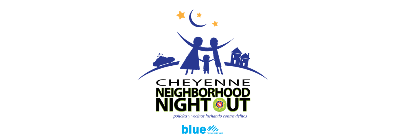 Sitio web del evento Noche de convivencia vecinal de Cheyenne y Blue Federal Credit Union.