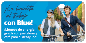 En bicicleta al trabajo con Blue