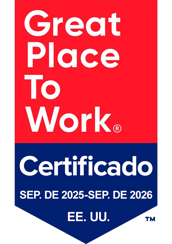 Certificado en Great Place to Work de septiembre de 2025 a 2026